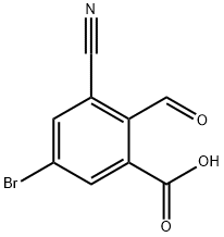 5-Bromo-3-cyano-2-formylbenzoic acid Structure