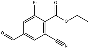 Ethyl 2-bromo-6-cyano-4-formylbenzoate,1807023-25-1,结构式