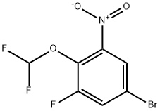 1-Bromo-4-difluoromethoxy-3-fluoro-5-nitrobenzene Structure
