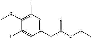 Ethyl 3,5-difluoro-4-methoxyphenylacetate 化学構造式