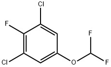 1,3-Dichloro-5-difluoromethoxy-2-fluorobenzene Struktur