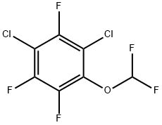 1,3-Dichloro-4-difluoromethoxy-2,5,6-trifluorobenzene,1807038-55-6,结构式