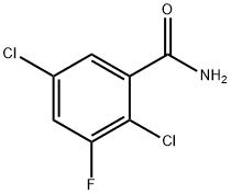 2,5-Dichloro-3-fluorobenzamide Structure