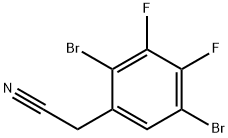 2,5-Dibromo-3,4-difluorophenylacetonitrile Structure