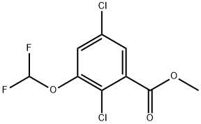 Methyl 2,5-dichloro-3-(difluoromethoxy)benzoate 化学構造式