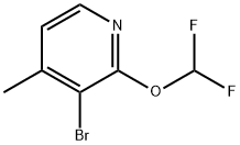 3-Bromo-2-difluoromethoxy-4-methylpyridine Struktur