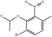 4-Bromo-3-difluoromethoxy-2-nitrotoluene 结构式