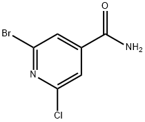 2-Bromo-6-chloroisonicotinamide Structure