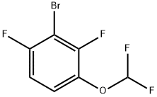 1-Bromo-2,6-difluoro-3-(difluoromethoxy)benzene 化学構造式