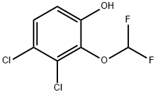 3,4-Dichloro-2-(difluoromethoxy)phenol 化学構造式