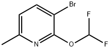 3-Bromo-2-difluoromethoxy-6-methylpyridine Structure