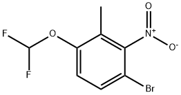 3-Bromo-6-difluoromethoxy-2-nitrotoluene,1807244-56-9,结构式