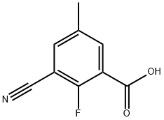 Benzoic acid, 3-cyano-2-fluoro-5-methyl- Struktur