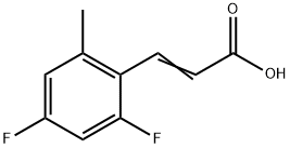 2,4-Difluoro-6-methylcinnamic acid 化学構造式
