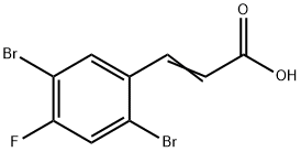 2,5-Dibromo-4-fluorocinnamic acid Structure