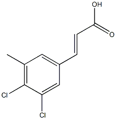 3,4-ジクロロ-5-メチルけい皮酸 化学構造式