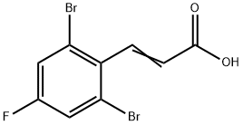 2,6-Dibromo-4-fluorocinnamic acid Structure