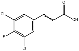 3,5-Dichloro-4-fluorocinnamic acid 结构式