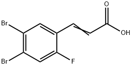 4,5-Dibromo-2-fluorocinnamic acid Structure