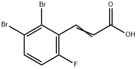 2,3-Dibromo-6-fluorocinnamic acid Structure