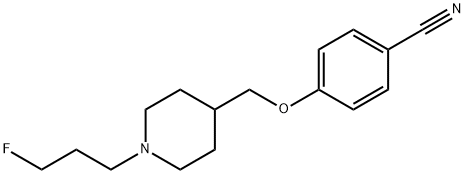 1-(3-fluoropropyl)-4-(4-cyanophenoxymethyl)piperidine 结构式