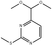 4-(二甲氧甲基)-2-甲硫基嘧啶,180869-36-7,结构式