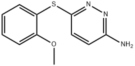 3-Pyridazinamine, 6-[(2-methoxyphenyl)thio]- 化学構造式