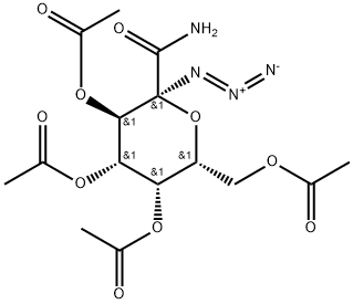 C-(2,3,4,6-TETRA-O-ACETYL-1-AZIDO-1-DEOXY-ALPHA-D-GALACTOPYRANOSYL)FORMAMIDE Struktur