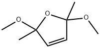 2,5-ジヒドロ-2,5-ジメトキシ-2,5-ジメチルフラン 化学構造式
