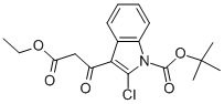 1-BOC-2-CHLORO-3-(2-ETHOXYCARBONYL-ACETYL)-INDOLE 结构式