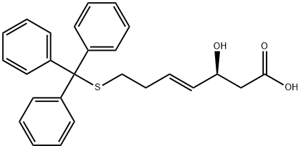 (3S,4E)-3-羟基-7-[(三苯基甲基)硫基]-4-庚烯酸, 180973-24-4, 结构式