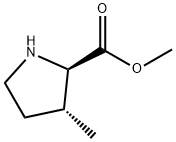 D-Proline, 3-methyl-, methyl ester, trans- (9CI), 180978-00-1, 结构式