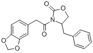 3-(1,3-BENZODIOXOL-5-YLACETYL)-4-(PHENYLMETHYL)-2-OXAZOLIDINONE 化学構造式