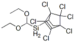1,2,3,4,7,7-ヘキサクロロ-5-(ジエトキシメチルシリル)ノルボルナ-2-エン 化学構造式