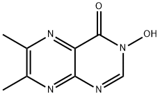 3-Hydroxy-6,7-dimethyl-4(3H)-pteridinone Struktur