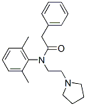2',6'-ジメチル-2-フェニル-N-[2-(1-ピロリジニル)エチル]アセトアニリド 化学構造式