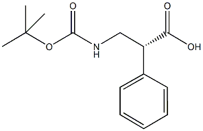 (R)-3-((TERT-ブチルトキシカルボニル)アミノ)-2-フェニルプロパン酸 化学構造式