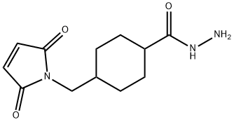 4-(MALEIMIDOMETHYL)CYCLOHEXANE-1-CARBOXYL-HYDRAZIDE, TRIFLUOROACETIC ACID Structure