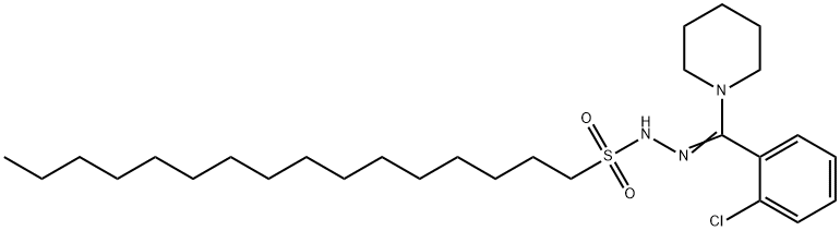 2'-(o-chloro-alpha-piperidinobenzylidene)hexadecane-1-sulphohydrazide 结构式