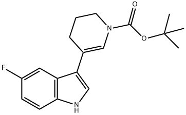 5-fluoro-3-(1-t-butoxycarbonyl-1,2,3,4-tetrahydropyridin-
5-yl)-1H-indole 结构式