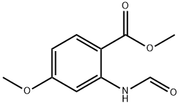 Benzoic acid, 2-(formylamino)-4-methoxy-, methyl ester (9CI) Struktur