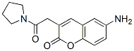 6-Amino-3-[(pyrrolidin-1-ylcarbonyl)methyl]coumarin Structure