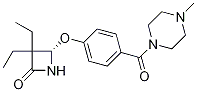 (S)-3,3-diethyl-4-(4-(4-Methylpiperazine-1-carbonyl)phenoxy)azetidin-2-one Struktur