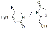 4-amino-5-fluoro-1-[2-[2-(hydroxymethyl)-4-oxo-thiazolidin-3-yl]ethyl] pyrimidin-2-one Structure