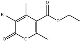 3-BROMO-5-CARBETHOXY-4,6-DIMETHYL-2-PYRONE Struktur