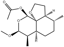 蒿甲醚杂质Ⅱ((3AS,4R,6AS,7R,8S,10R,10AR)[1]-8-甲氧基-4,7-二甲基八氢-2H-呋喃并[3,2-I][2]苯并吡喃-10-醇醋酸酯), 181528-64-3, 结构式