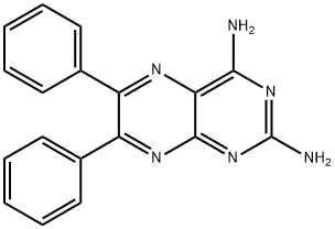 2,4-Diamino-6,7-diphenyl-pteridine 化学構造式