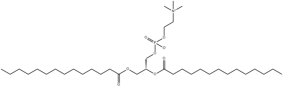二肉豆蔻酰磷脂酰胆碱（DMPC）,18194-24-6,结构式