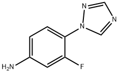 3-氟-4-(1H-1,2,4-三唑-1-基)苯胺 结构式