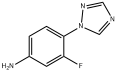 3-氟-4-(1H-1,2,4-三唑-1-基)苯胺,181997-13-7,结构式